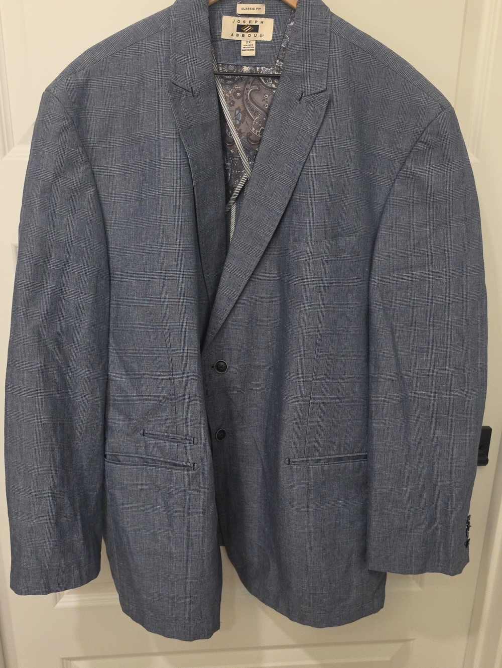 Joseph Abboud Men's Light Blue Textured Sport Coat